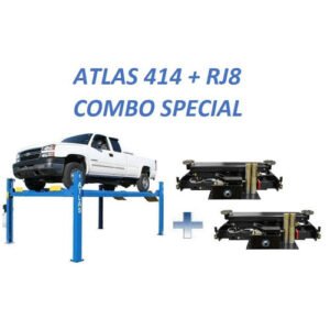 Atlas 414 Heavy-Duty 4-Post Service Lift 6350.3kg Combo